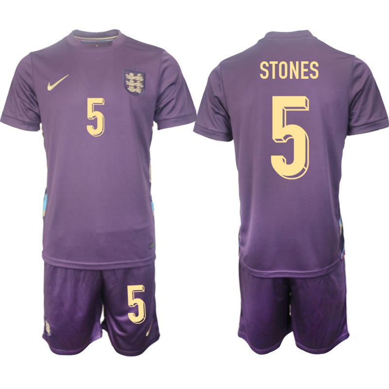 Men 2024-2025 Season England away purple 5 Soccer Jersey